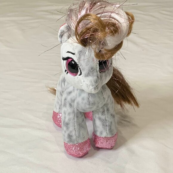 Ty Beanie Boos Cinnamon Unicorn Gray Dappled Pink Glitter Eyes Plush Stuffed - Picture 9 of 12